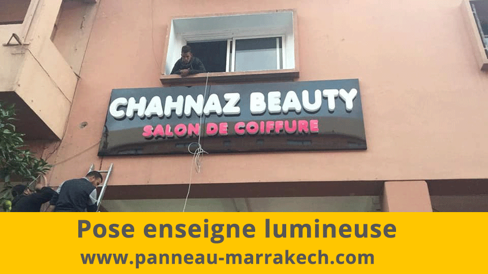 Fabricant et installateur d'enseignes lumineuses et Panneau salon de beauté, coiffure, esthétique, SPA