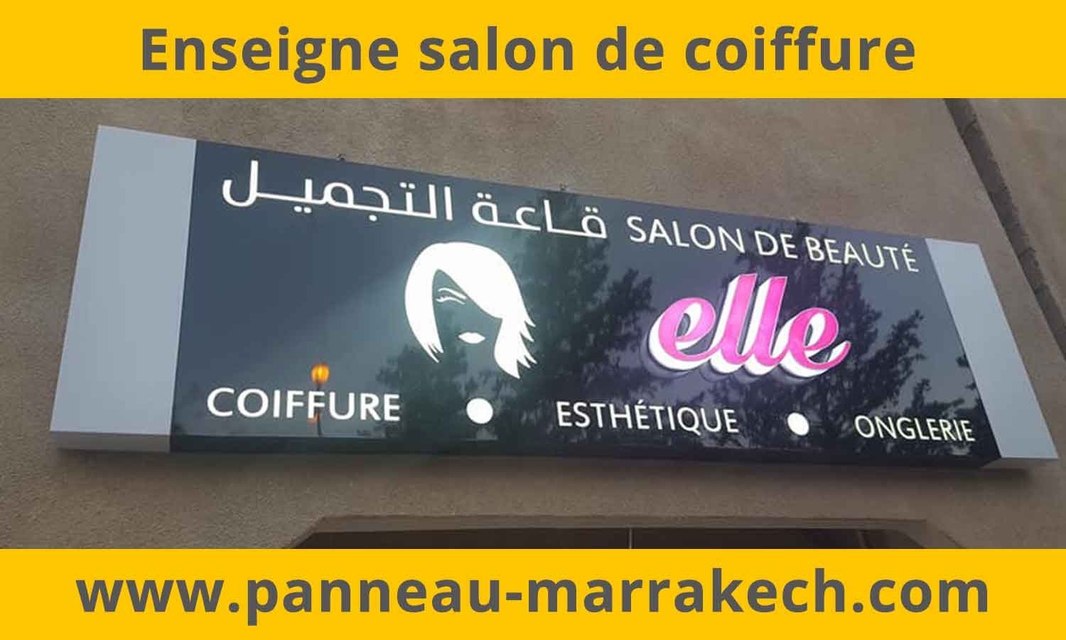 Fabricant et installateur d'enseignes lumineuses et Panneau salon de beauté, coiffure, esthétique, SPA