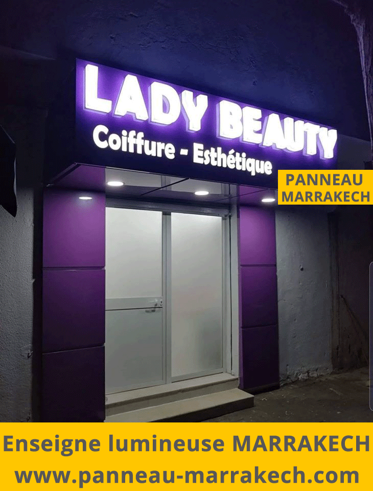 Fabricant et installateur d'enseignes lumineuses et Panneau salon de beauté, coiffure, esthétique, SPA