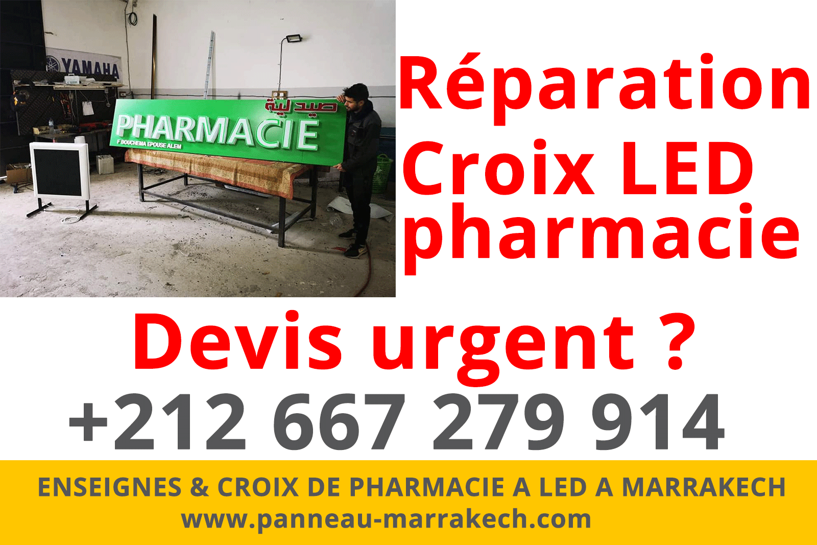 Réparation De Votre Enseigne Lumineuse Et Croix Led De Pharmacie