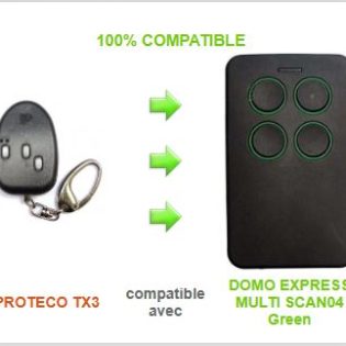 Télécommande PROTECO TX3 – 433 MHz pour portail automatique au Maroc